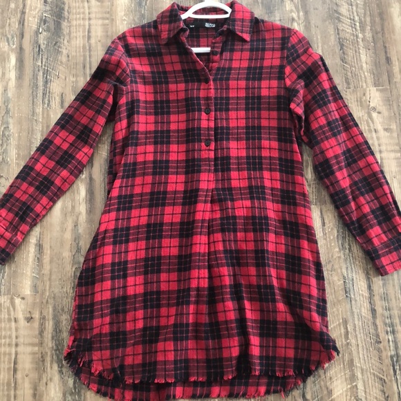 Rebel Sugar red/black plaid tunic - Picture 2 of 13